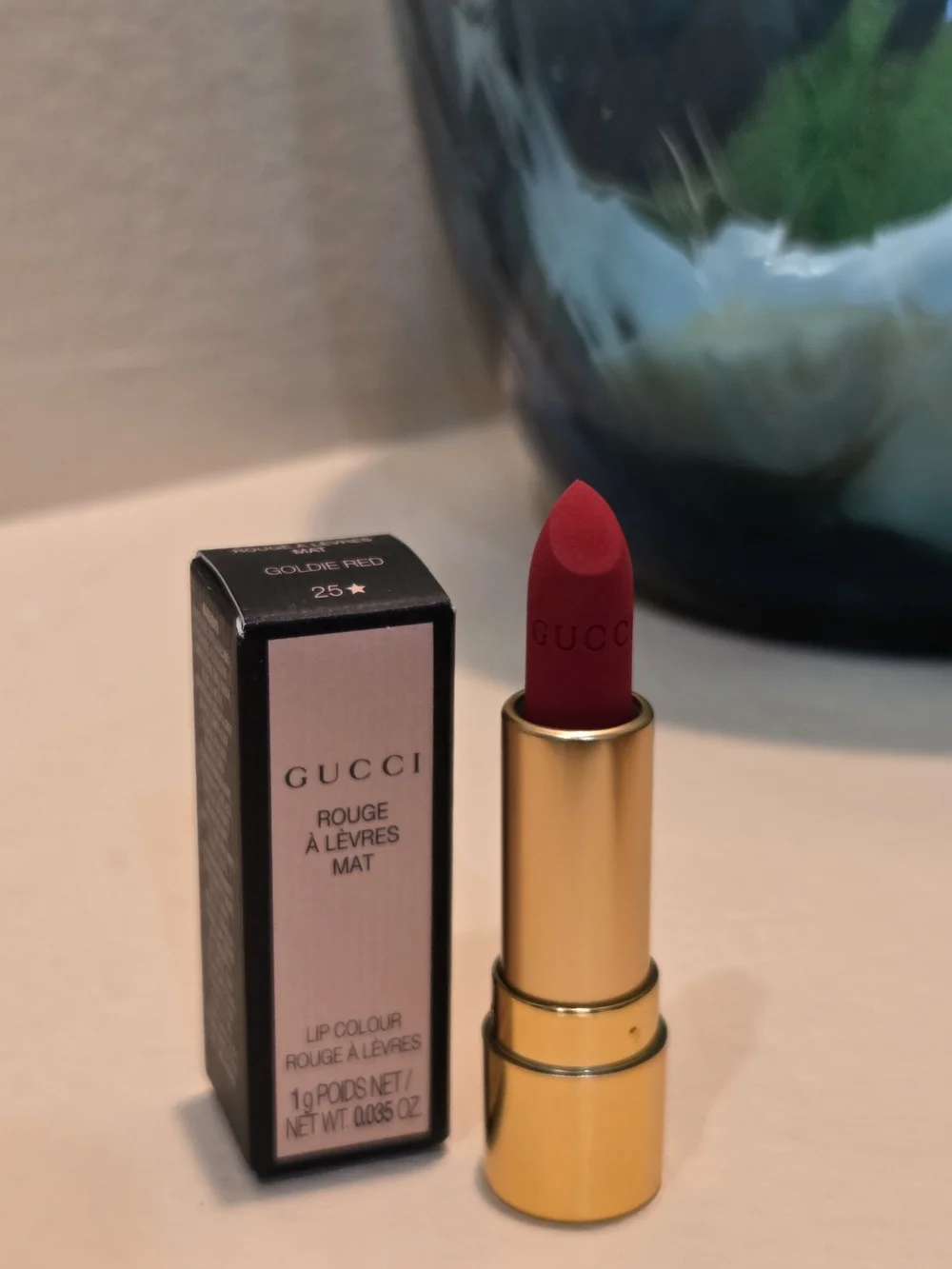 Gucci Rouge à Lèvres Mat Mini Lipstick Goldie Red 25★ 1g New in Box